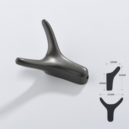 Metallkrok f&ouml;r kl&auml;der och handdukar, Grafitgr&aring; &ldquo;Hjort&rdquo;