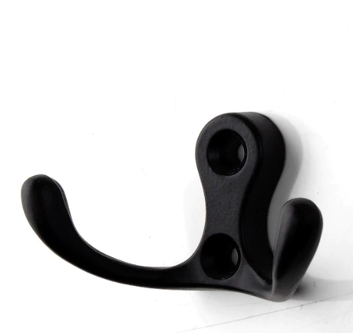 Metallkrok f&ouml;r kl&auml;der och handdukar, Svart &ldquo;Harju&rdquo;