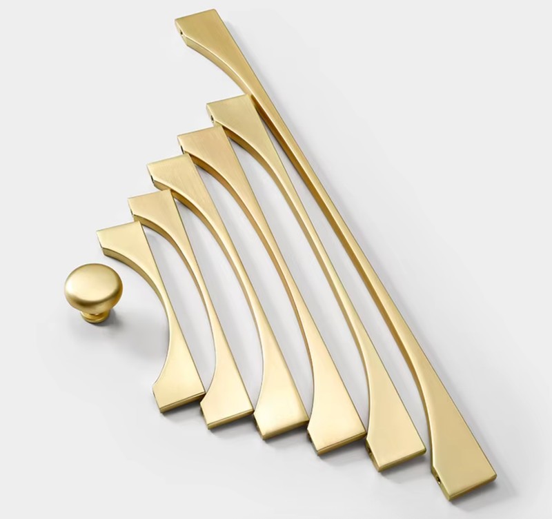 Vedin, Metallinen, Kulta Satiini "Chantonnay" Nuppi, 96...320 mm