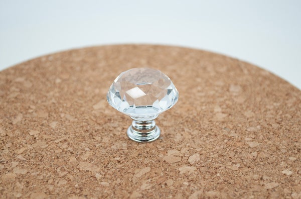 Handtag / Knopp, Kristall &ldquo;Chianni&rdquo; 30 mm