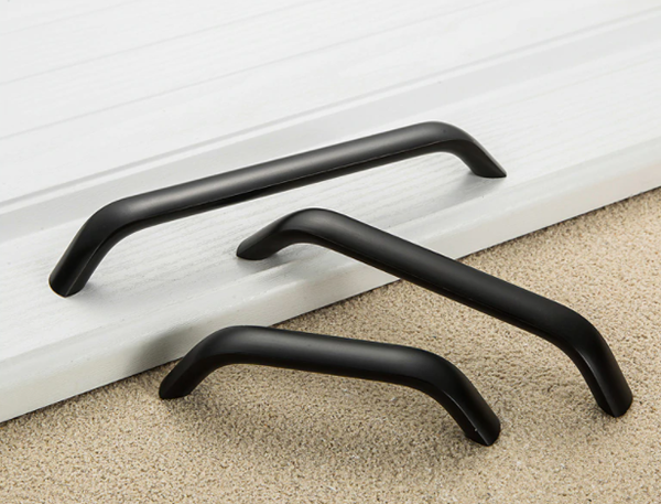 Handtag, Metallisk, Aluminium, Svart, &ldquo;Belina&rdquo; Knopp, 96, 128, 160 och 224 mm