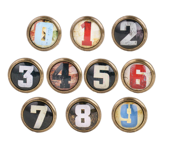 Handtag/Krok, Metall, &ldquo;Numero&rdquo; &ndash; 35 mm