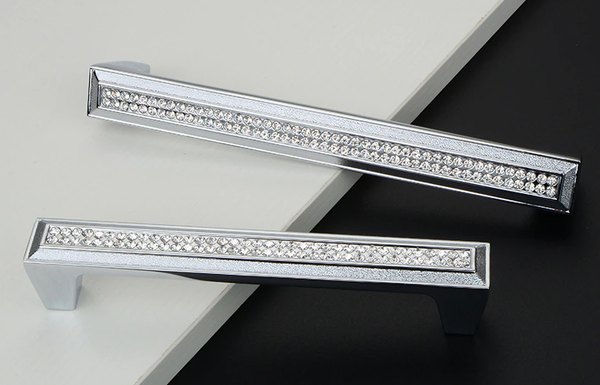 Handtag, Metall, Kristall, Diamond &ldquo;Frizzante&rdquo;, 128 mm