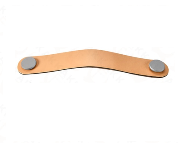 Handtag, L&auml;derhandtag &ldquo;Cohiba, beige&rdquo; Knopp, 96 mm, 128 mm