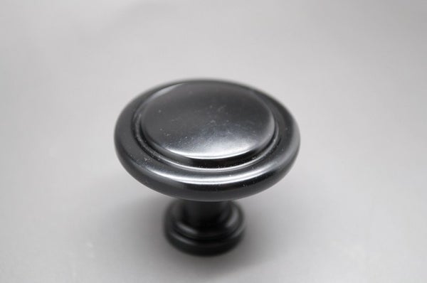 Handtag/Knopp, Metall, Svart &ldquo;Salamanca&rdquo; &ndash; 32 mm