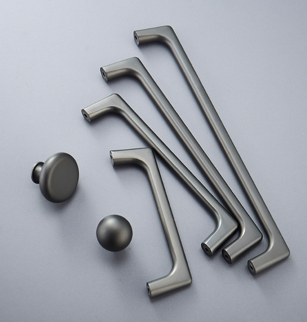 Vedin, Metallinen, Grafiitin harmaa "Langham" nuppi, 96,...,192mm