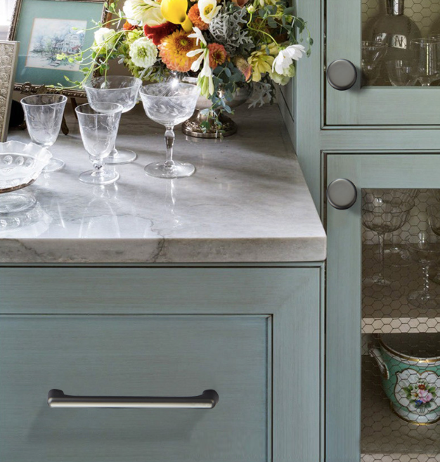 Vedin, Metallinen, Grafiitin harmaa "Langham" nuppi, 96,...,192mm