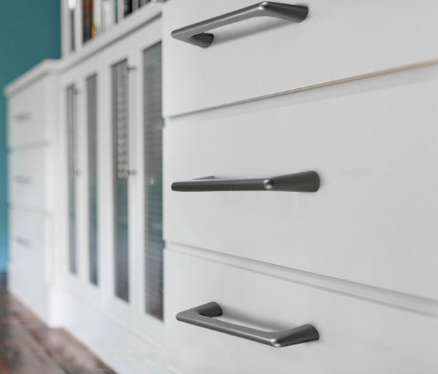 Vedin, Metallinen, Grafiitin harmaa "Langham" nuppi, 96,...,192mm