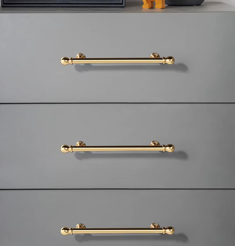 Vedin, Metallinen, kulta/messinki "Bellavista" nuppi, 96, 128, 192mm