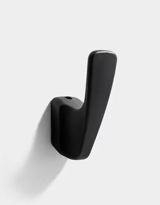 Metallinen vaate ja pyyhekoukku, Musta "Onnela"